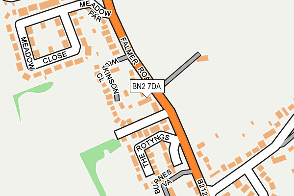 BN2 7DA map - OS OpenMap – Local (Ordnance Survey)