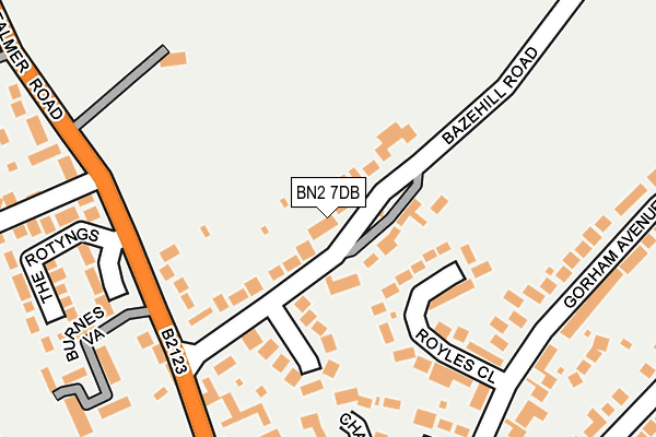 BN2 7DB map - OS OpenMap – Local (Ordnance Survey)