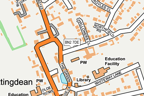 BN2 7DE map - OS OpenMap – Local (Ordnance Survey)