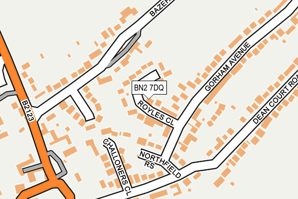 BN2 7DQ map - OS OpenMap – Local (Ordnance Survey)