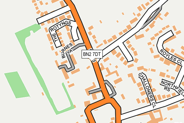 BN2 7DT map - OS OpenMap – Local (Ordnance Survey)