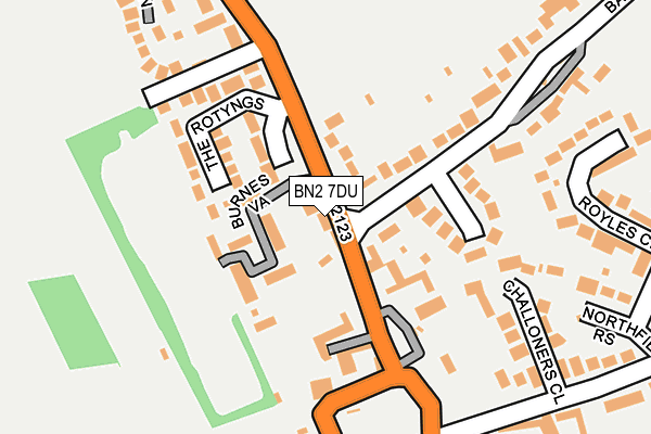 BN2 7DU map - OS OpenMap – Local (Ordnance Survey)