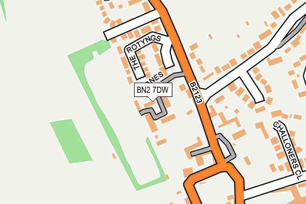 BN2 7DW map - OS OpenMap – Local (Ordnance Survey)