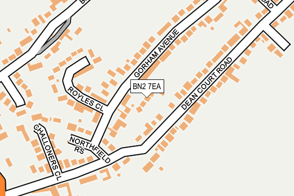 BN2 7EA map - OS OpenMap – Local (Ordnance Survey)