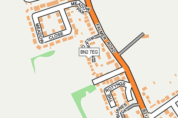 BN2 7EG map - OS OpenMap – Local (Ordnance Survey)