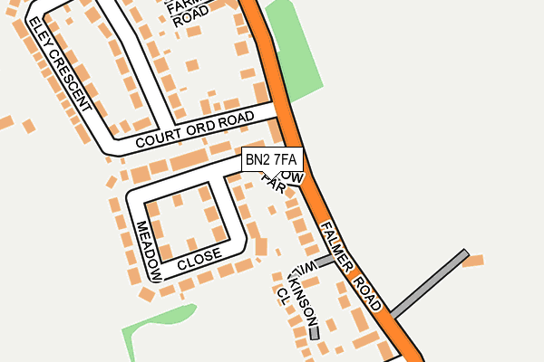 BN2 7FA map - OS OpenMap – Local (Ordnance Survey)