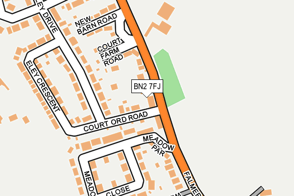 BN2 7FJ map - OS OpenMap – Local (Ordnance Survey)