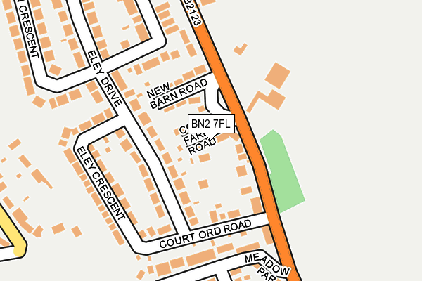 BN2 7FL map - OS OpenMap – Local (Ordnance Survey)