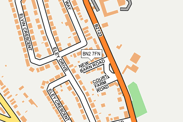BN2 7FN map - OS OpenMap – Local (Ordnance Survey)
