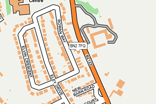 BN2 7FQ map - OS OpenMap – Local (Ordnance Survey)