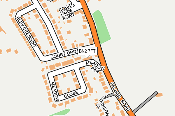 BN2 7FT map - OS OpenMap – Local (Ordnance Survey)