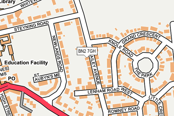 BN2 7GH map - OS OpenMap – Local (Ordnance Survey)