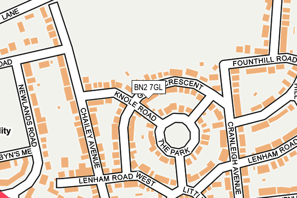 BN2 7GL map - OS OpenMap – Local (Ordnance Survey)