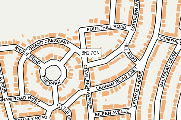 BN2 7GN map - OS OpenMap – Local (Ordnance Survey)