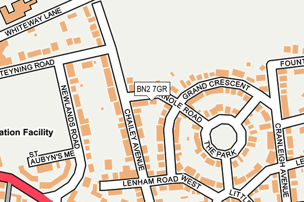 BN2 7GR map - OS OpenMap – Local (Ordnance Survey)