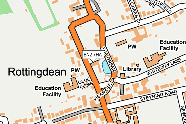 BN2 7HA map - OS OpenMap – Local (Ordnance Survey)
