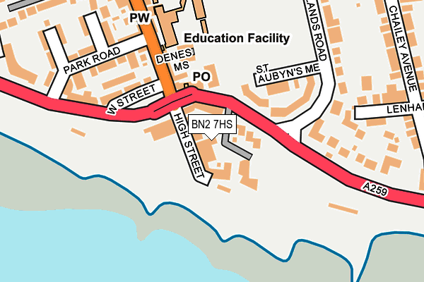 BN2 7HS map - OS OpenMap – Local (Ordnance Survey)