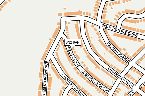 BN2 8AP map - OS OpenMap – Local (Ordnance Survey)