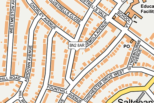 BN2 8AR map - OS OpenMap – Local (Ordnance Survey)