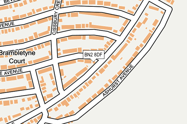 BN2 8DF map - OS OpenMap – Local (Ordnance Survey)