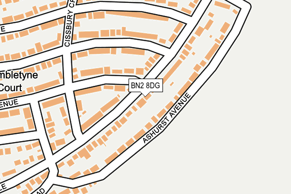 BN2 8DG map - OS OpenMap – Local (Ordnance Survey)