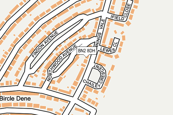 BN2 8DH map - OS OpenMap – Local (Ordnance Survey)