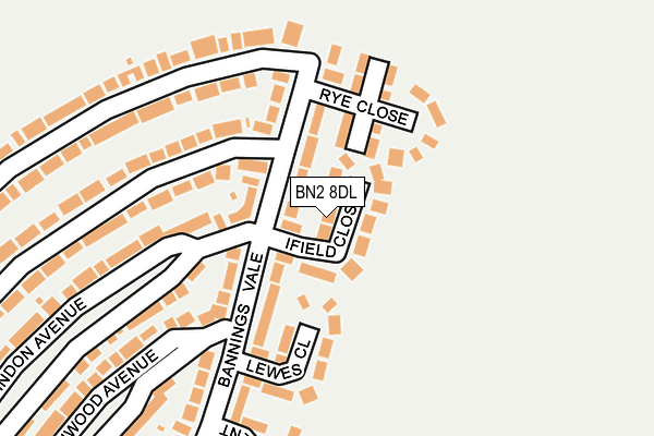 BN2 8DL map - OS OpenMap – Local (Ordnance Survey)