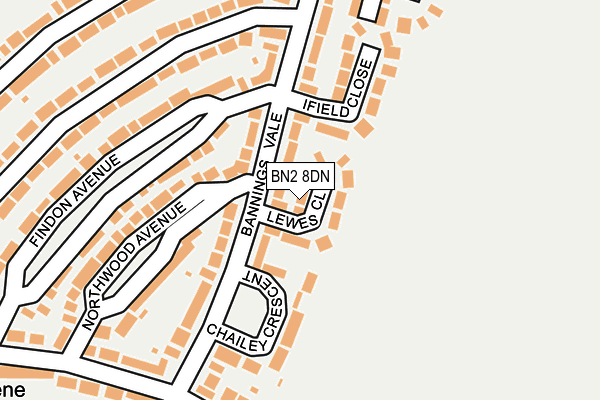 BN2 8DN map - OS OpenMap – Local (Ordnance Survey)