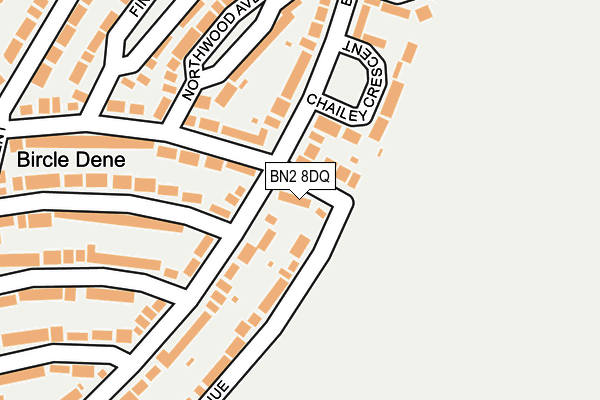 BN2 8DQ map - OS OpenMap – Local (Ordnance Survey)