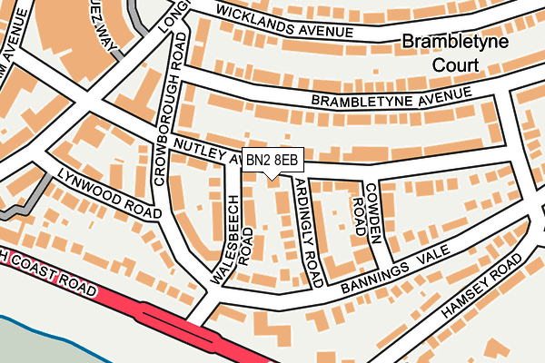 BN2 8EB map - OS OpenMap – Local (Ordnance Survey)