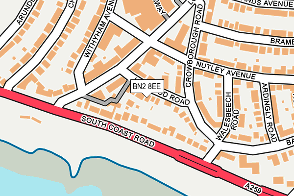BN2 8EE map - OS OpenMap – Local (Ordnance Survey)