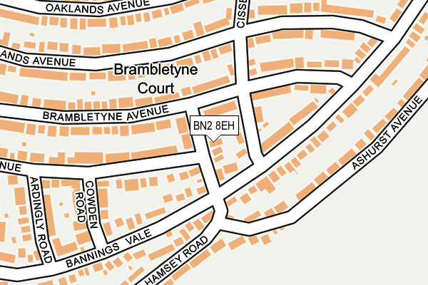 BN2 8EH map - OS OpenMap – Local (Ordnance Survey)