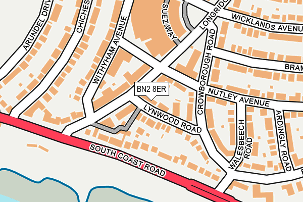 BN2 8ER map - OS OpenMap – Local (Ordnance Survey)
