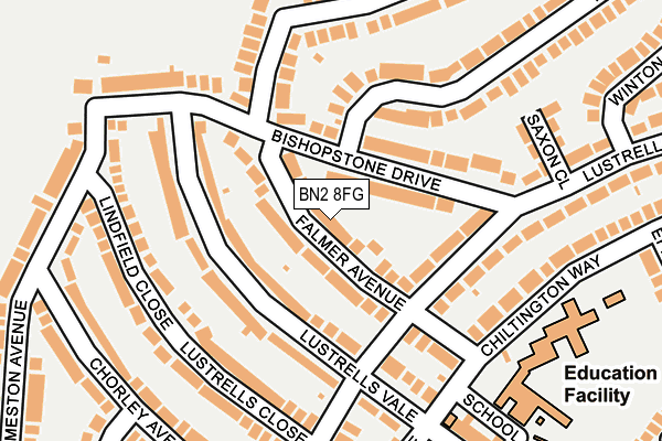 BN2 8FG map - OS OpenMap – Local (Ordnance Survey)