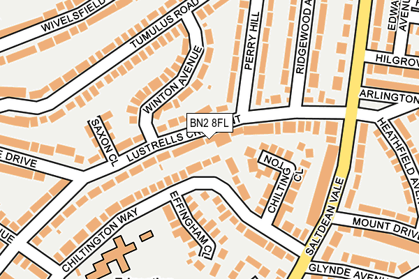 BN2 8FL map - OS OpenMap – Local (Ordnance Survey)