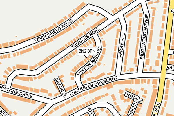 BN2 8FN map - OS OpenMap – Local (Ordnance Survey)