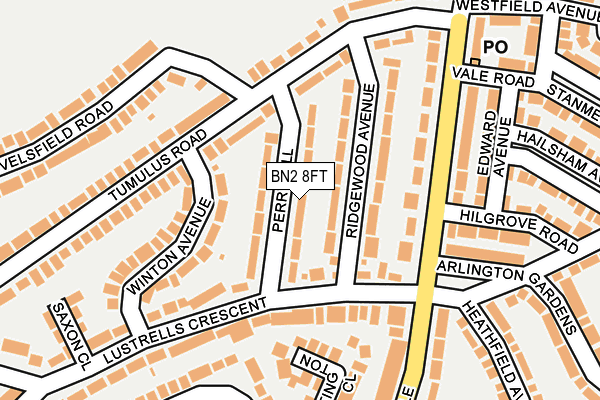 BN2 8FT map - OS OpenMap – Local (Ordnance Survey)