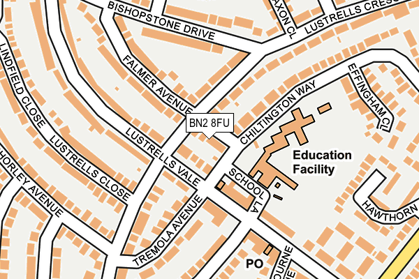 BN2 8FU map - OS OpenMap – Local (Ordnance Survey)