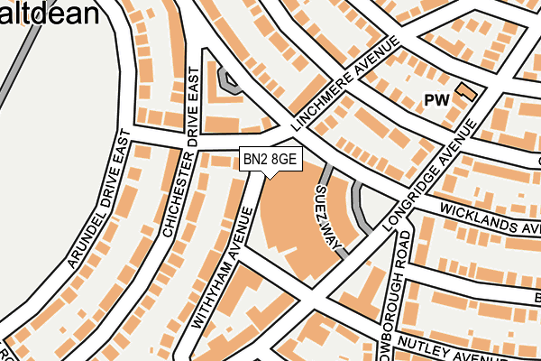 BN2 8GE map - OS OpenMap – Local (Ordnance Survey)