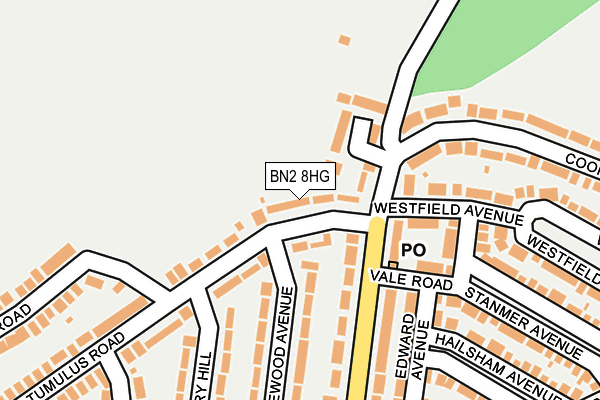 BN2 8HG map - OS OpenMap – Local (Ordnance Survey)