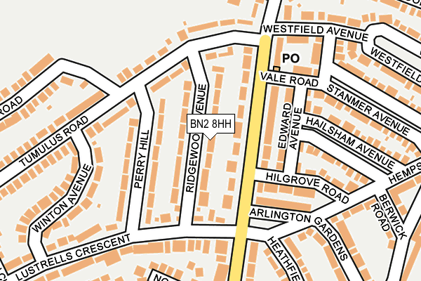 BN2 8HH map - OS OpenMap – Local (Ordnance Survey)