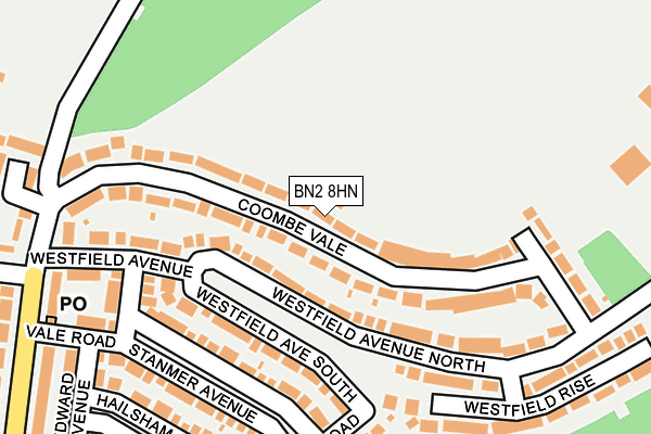 BN2 8HN map - OS OpenMap – Local (Ordnance Survey)