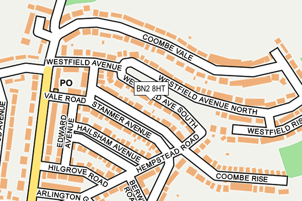 BN2 8HT map - OS OpenMap – Local (Ordnance Survey)