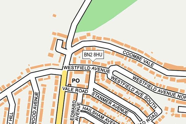 BN2 8HU map - OS OpenMap – Local (Ordnance Survey)