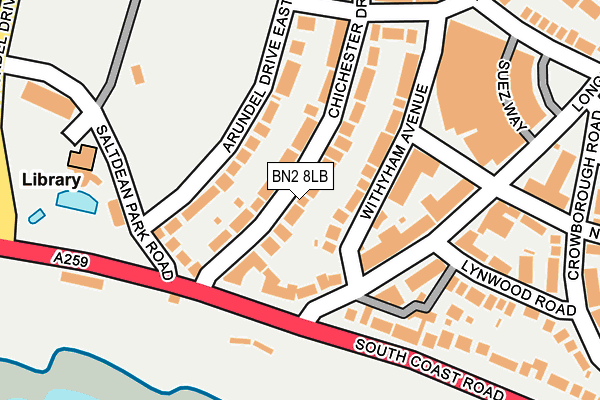 BN2 8LB map - OS OpenMap – Local (Ordnance Survey)