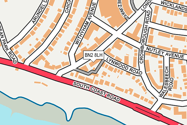 BN2 8LH map - OS OpenMap – Local (Ordnance Survey)