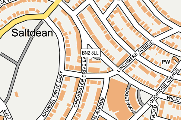 BN2 8LL map - OS OpenMap – Local (Ordnance Survey)
