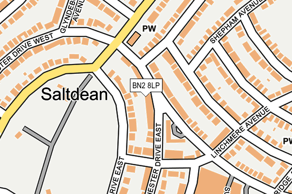 BN2 8LP map - OS OpenMap – Local (Ordnance Survey)