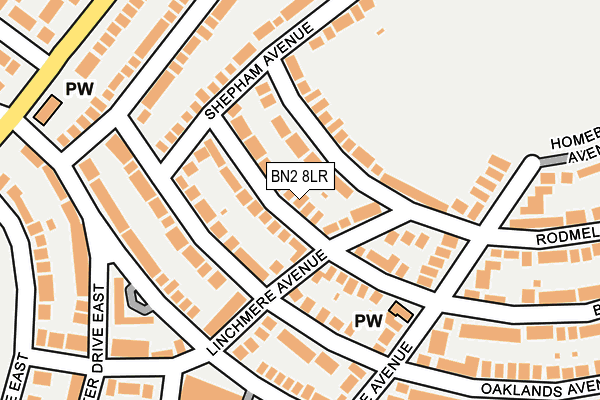 BN2 8LR map - OS OpenMap – Local (Ordnance Survey)