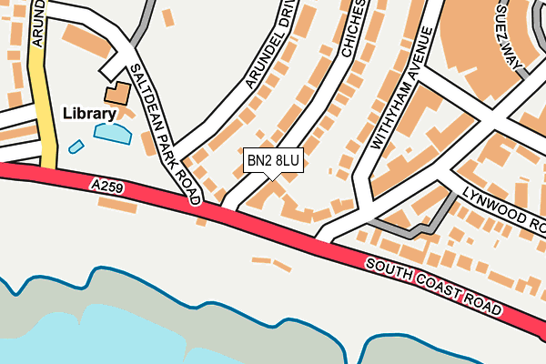 BN2 8LU map - OS OpenMap – Local (Ordnance Survey)
